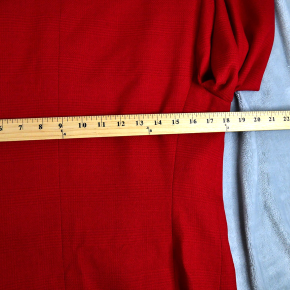 Talbots Blazer Women's 6 Red Plaid Linen Blend Jacket Pockets - Picture 10 of 10